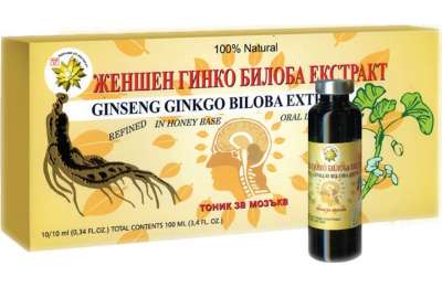 Harbin Ženšen + Ginkgo Biloba ampule 10 x 10 ml